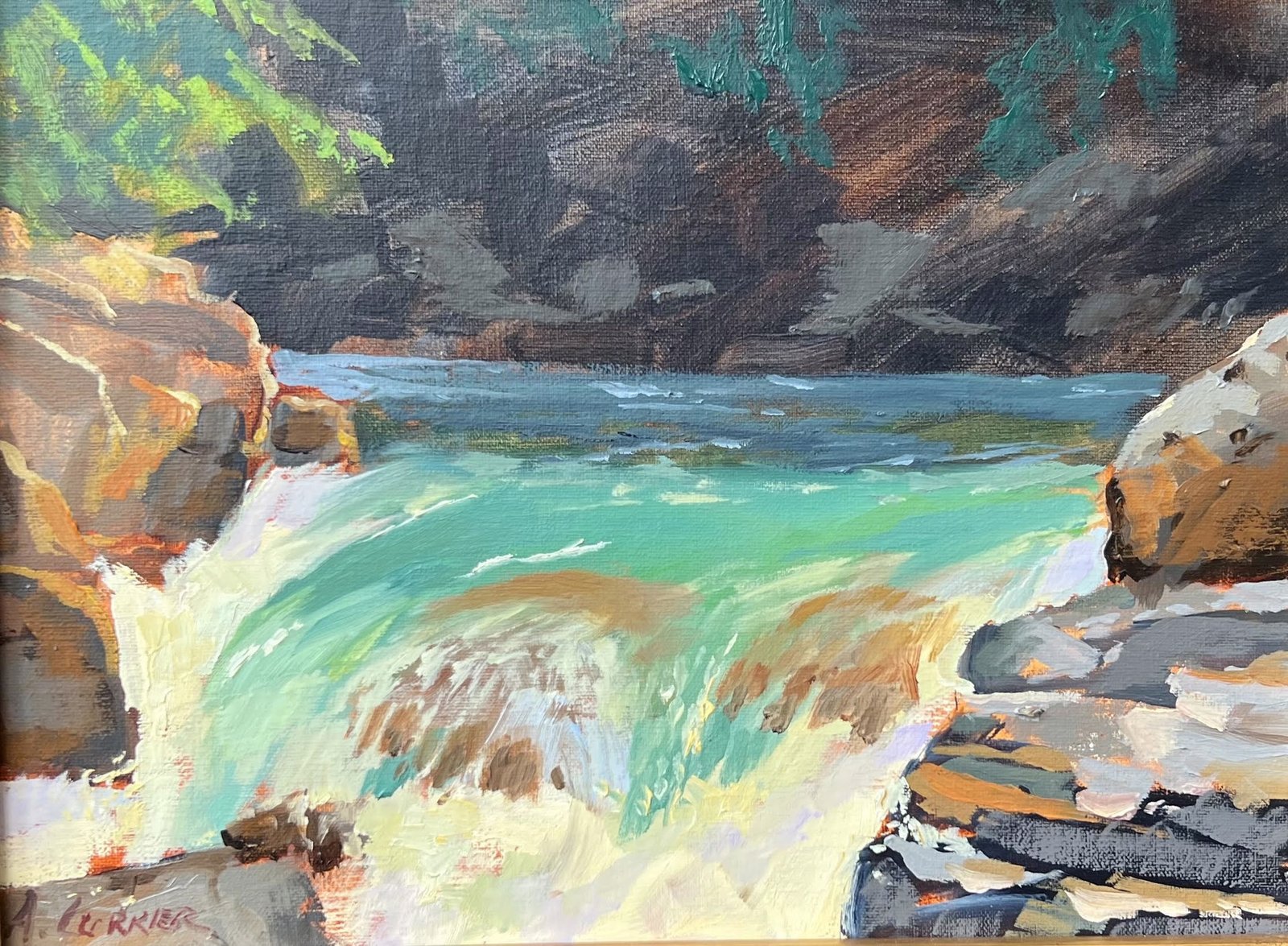 Nooksack Falls by Alfred Currier by Alfred Currier
