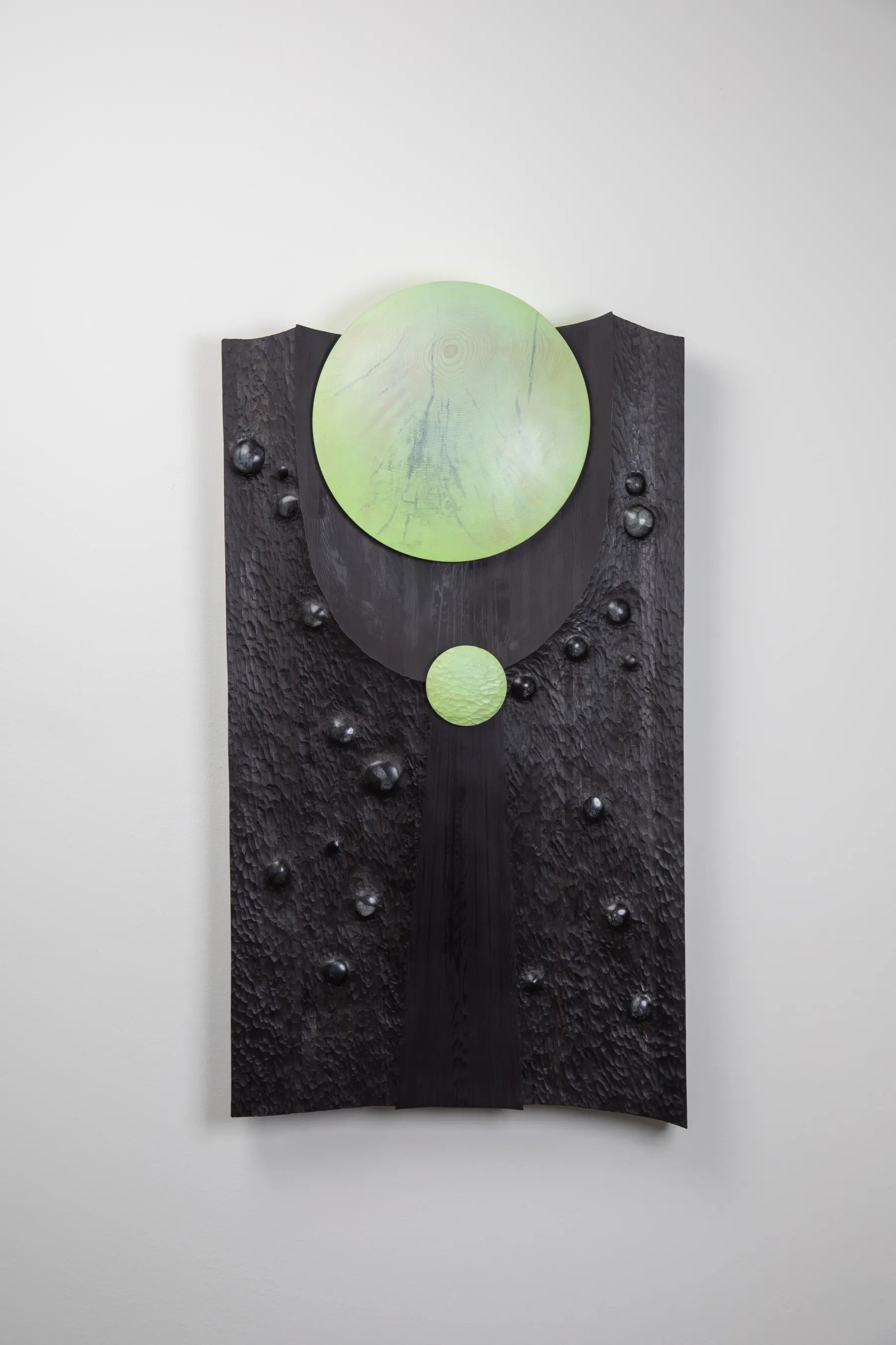 Knowledge of the Spirit — Andy McConnell. stained and polished red cedar. Material Mediations, May 2026.