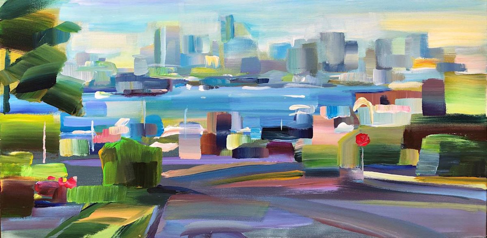 Lake Union Morning 3 (Plein Air) by Brooke Borcherding by Brooke Borcherding