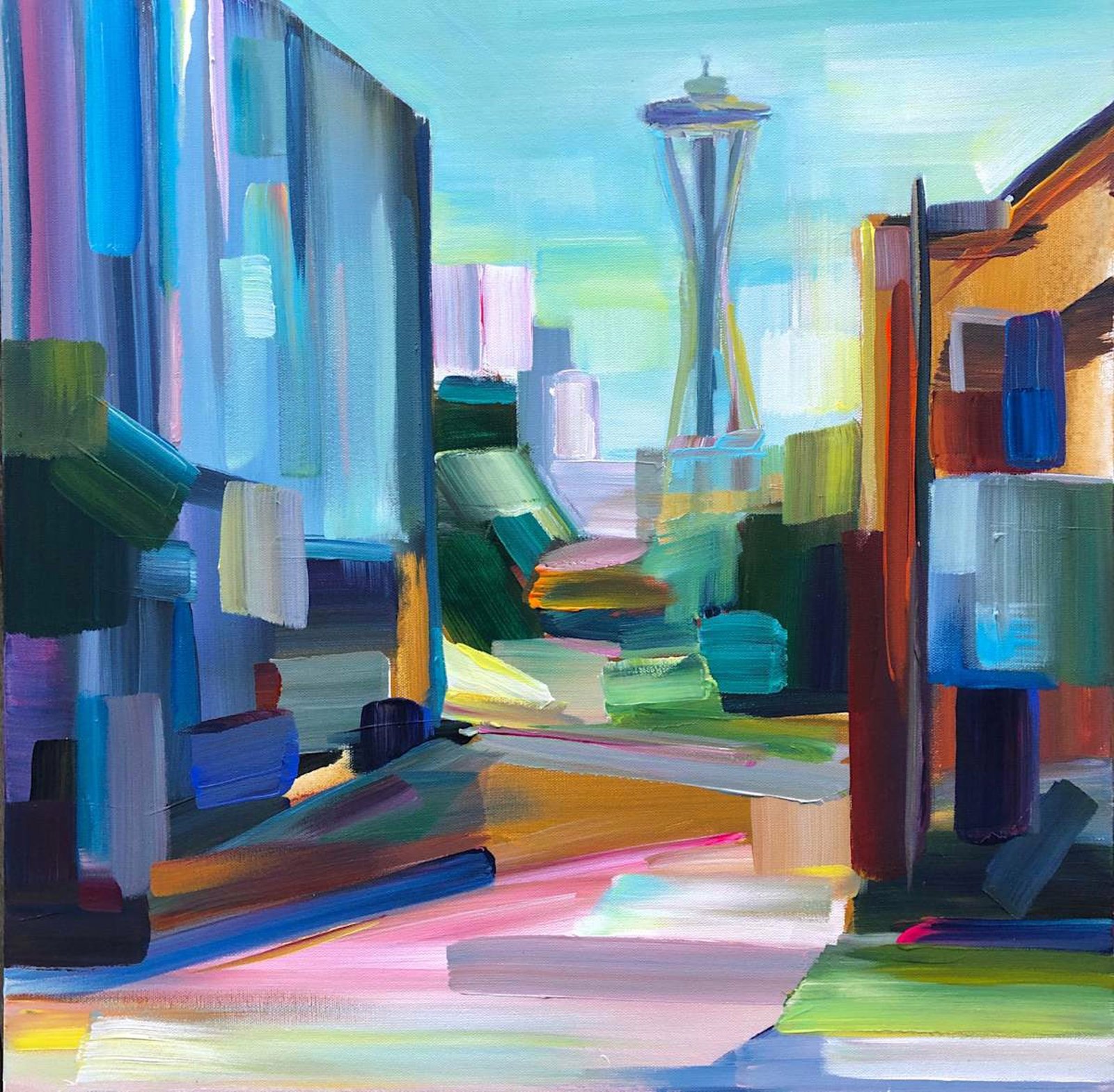 Needle in Square by Brooke Borcherding by Brooke Borcherding