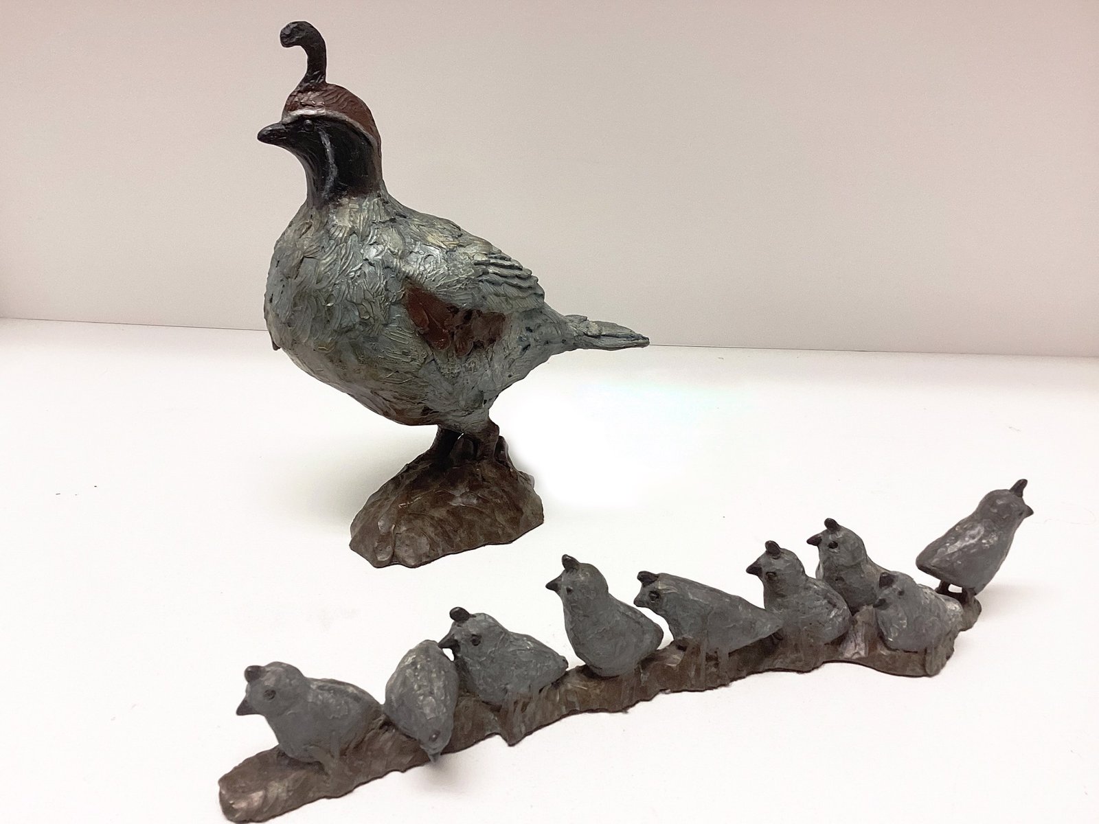 Quail Family by Barbara Duzan by Barbara Duzan