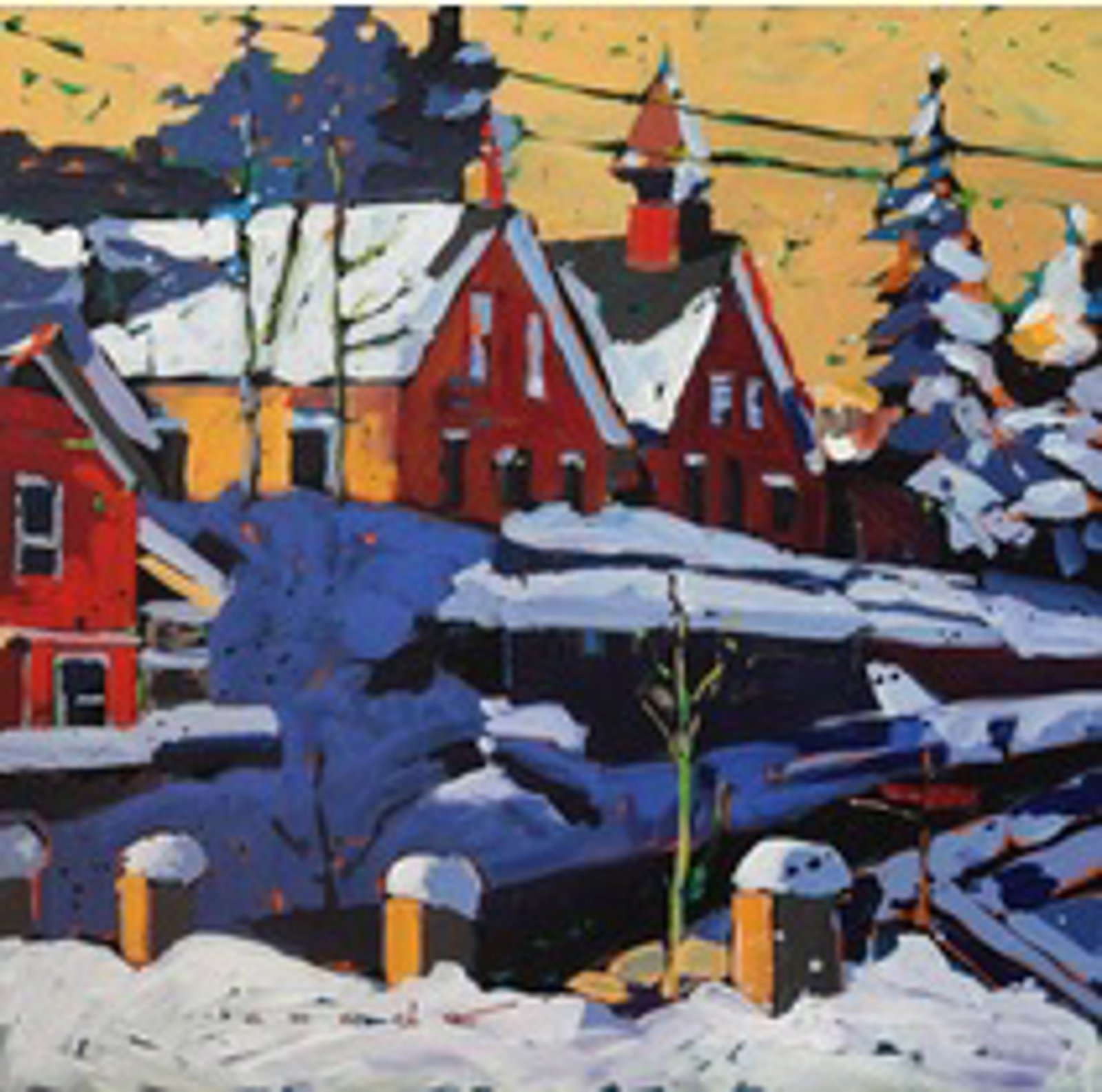 St. Mary’s with Drifts by Carol Wade by Carole Wade