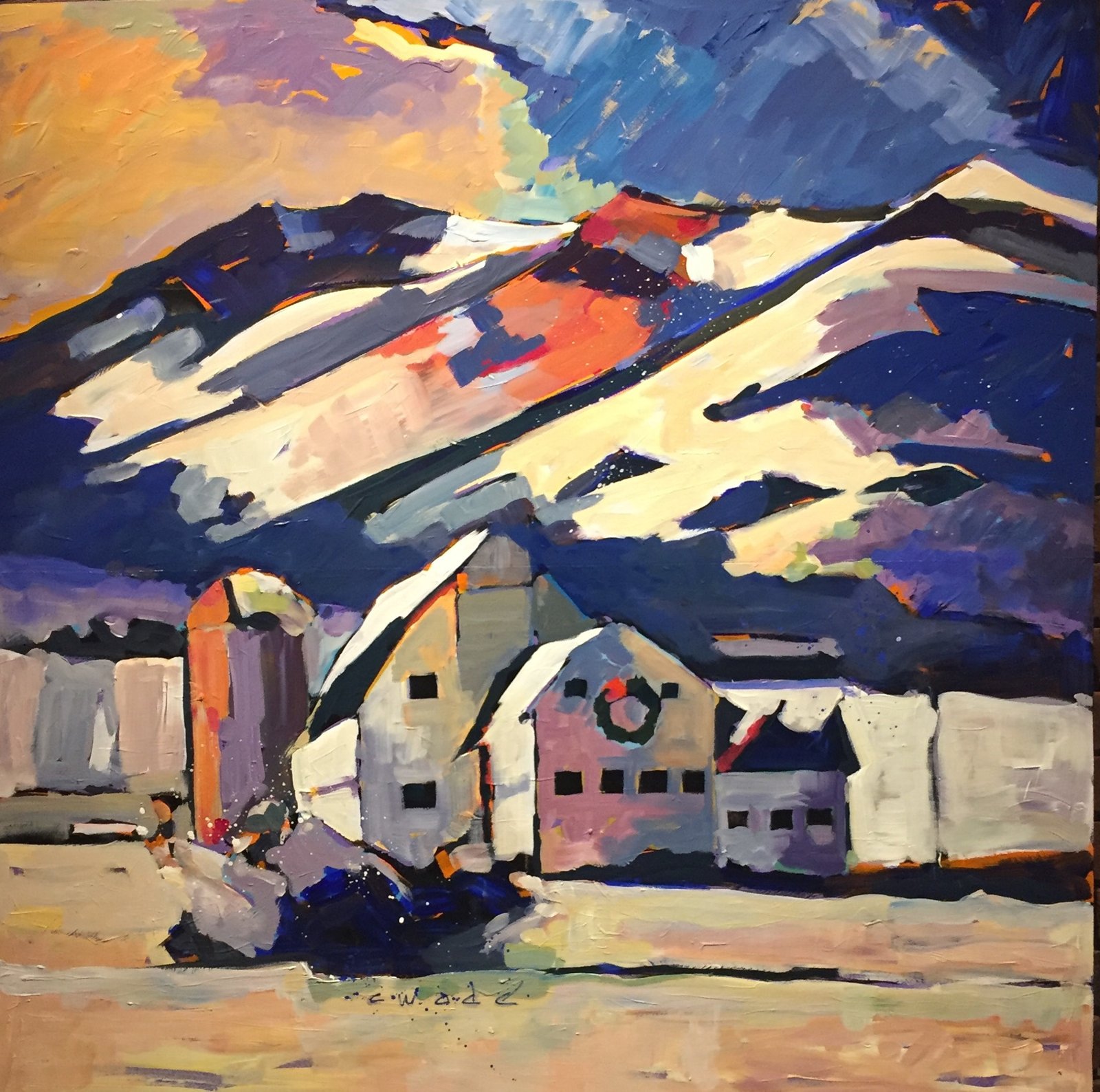 McPolin Barn in the Winter by Carol Wade by Carole Wade