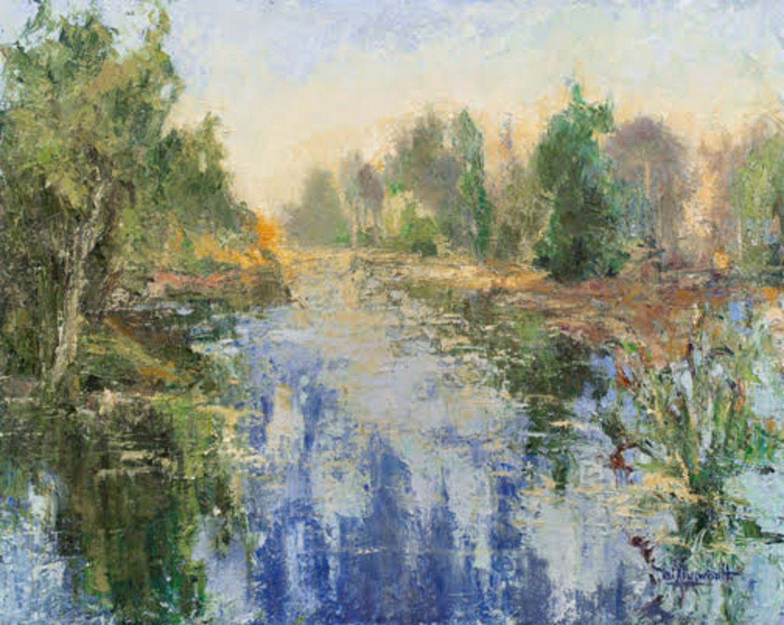 Summer Pond at Dawn by Diane Ainsworth by Diane Ainsworth
