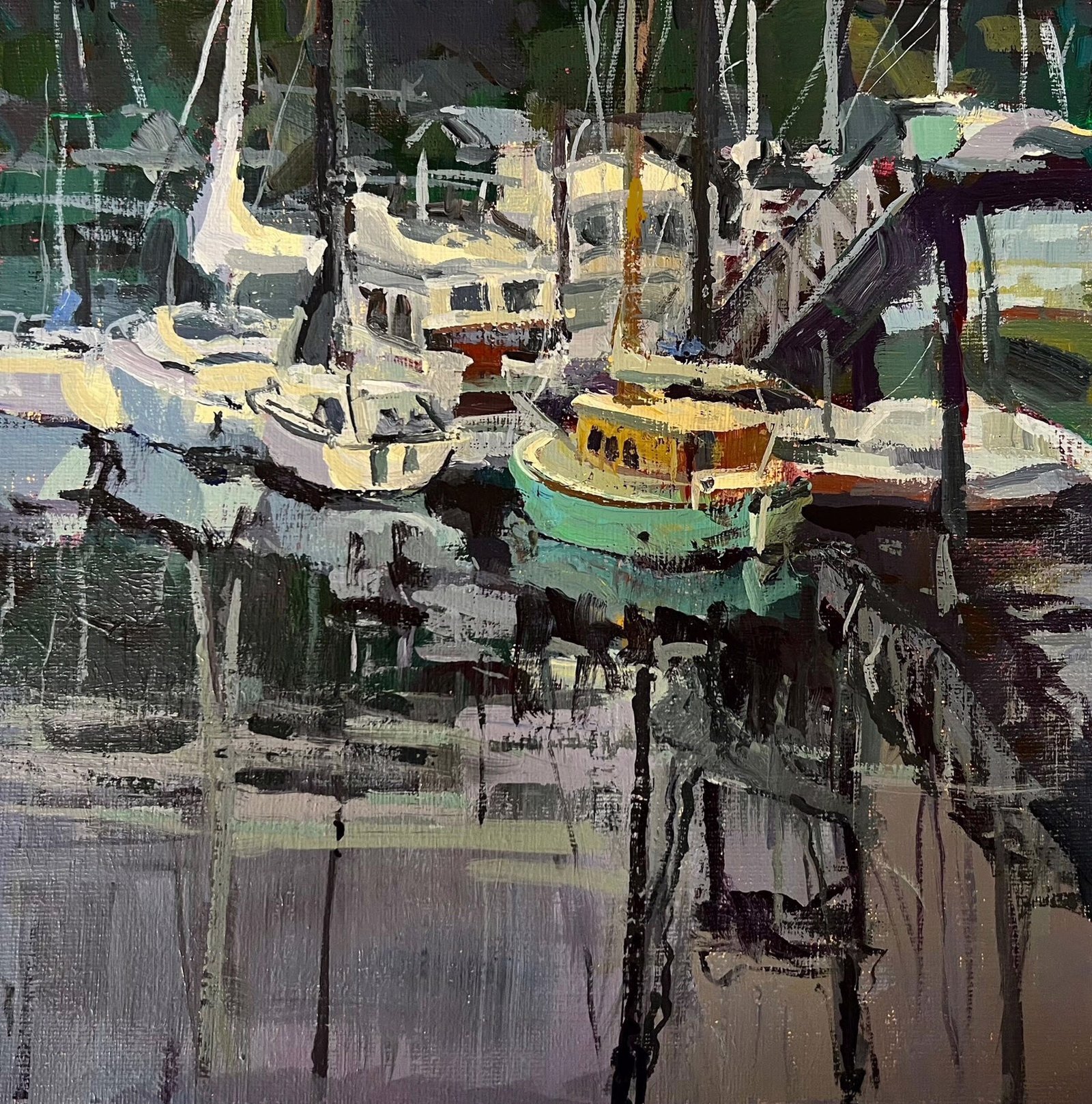 Docked At Eagle Harbor by Jane Wallis