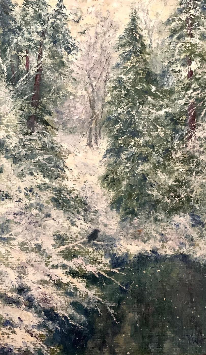 Snowy Day on The Winslow Ravine by Pamela Wachtler