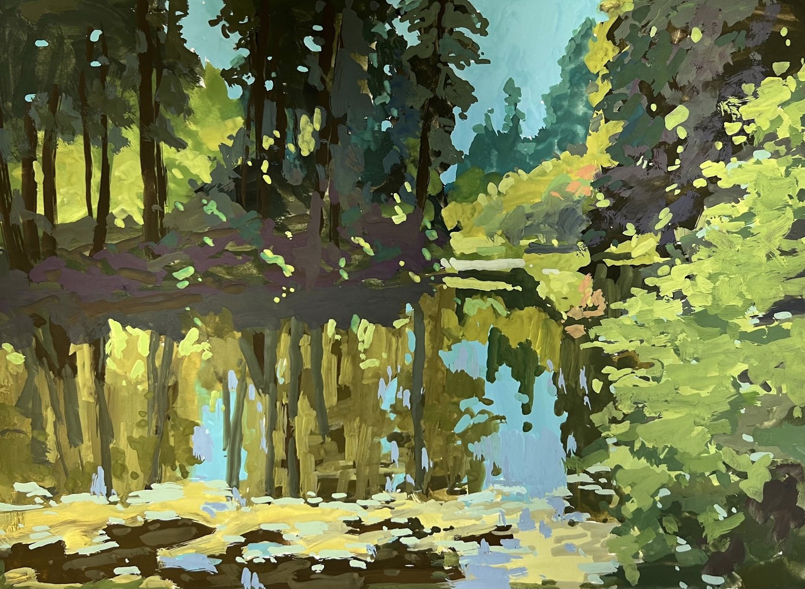 Middle Pond At Bloedel Reserve by Jane Wallis by Jane Wallis