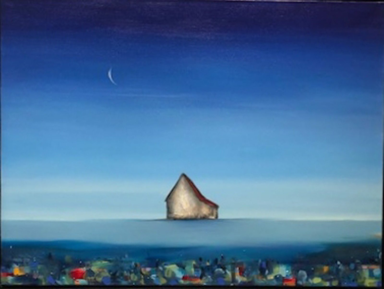 Happy Barn, NIght in Beautiful Fields by  Marketa Sivek