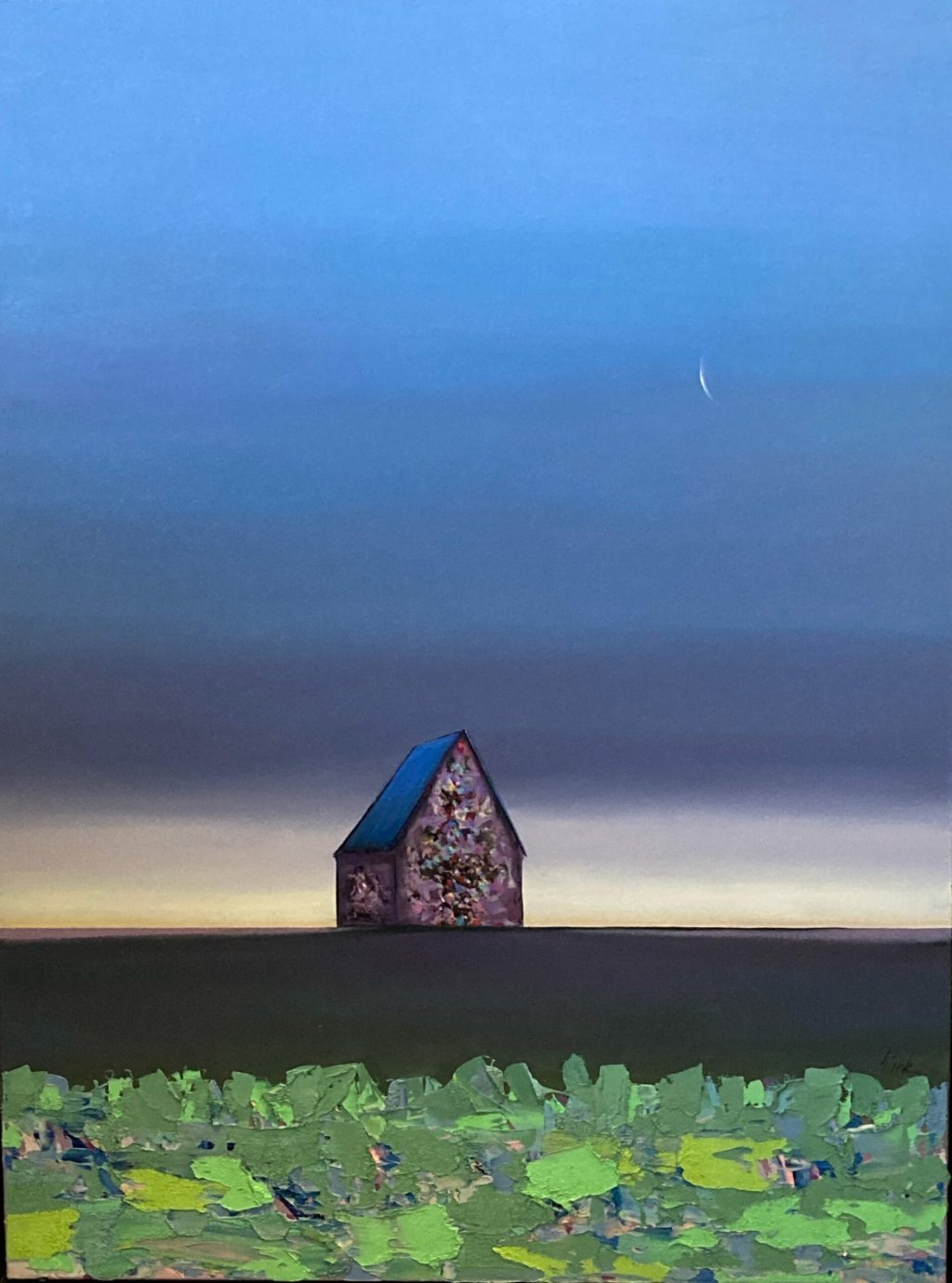 Purple Dusk with Beautiful Barn by  Marketa Sivek by Marketa Sivek