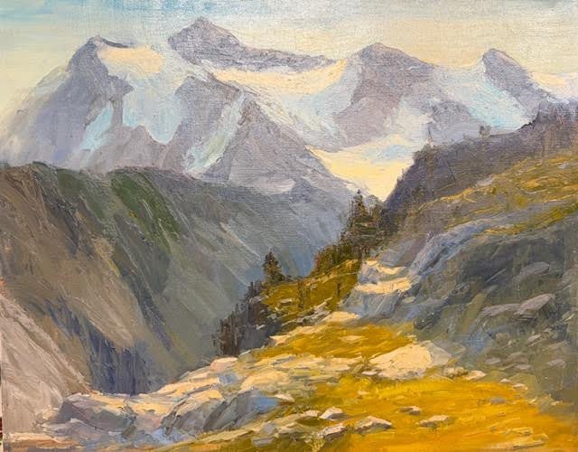 Mt Shuksan From Artist’s Point — Jane Wallis. Oil on canvas.