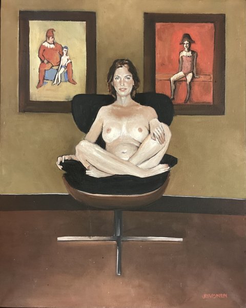 Nude With Two Picasso by Peter Juvonen