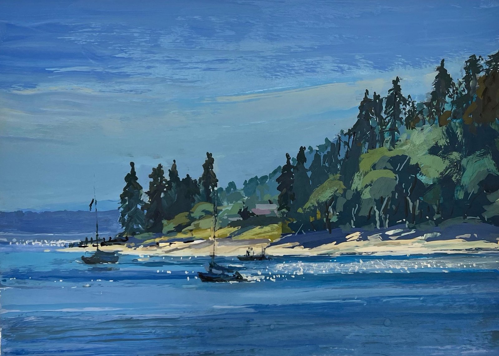 Morning At Blakey Harbor by Jane Wallis by Jane Wallis
