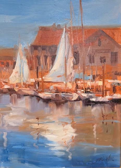 Wooden Sailboat Exhibit by Jane Wallis by Jane Wallis